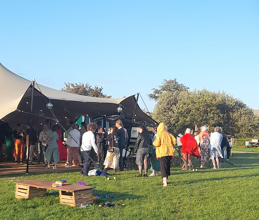 Alfresco fish and chip van at a corporate event or village fayre in Sussex